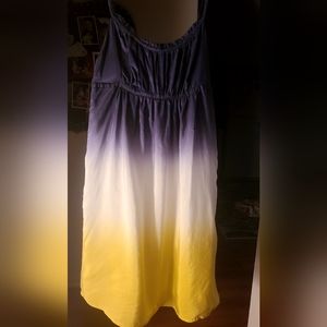 Ann Taylor pretty multi- color sun- dress. Size 2 Lined. 100% silk.